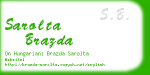 sarolta brazda business card